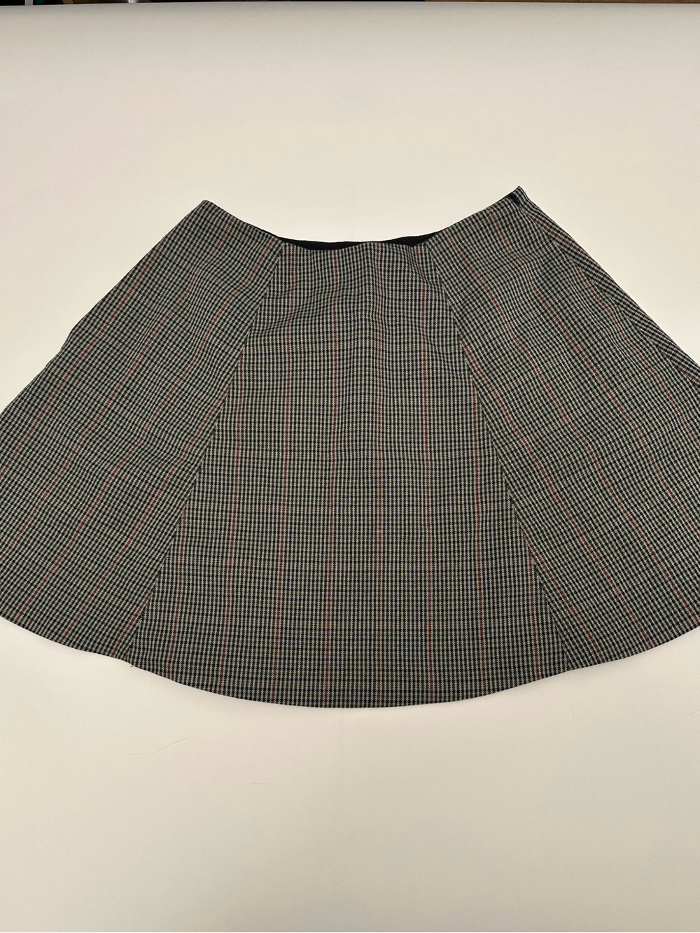 Houndstooth Plaid ALine Mini Skirt Dark Academia Preppy Officecore 90stenniscore